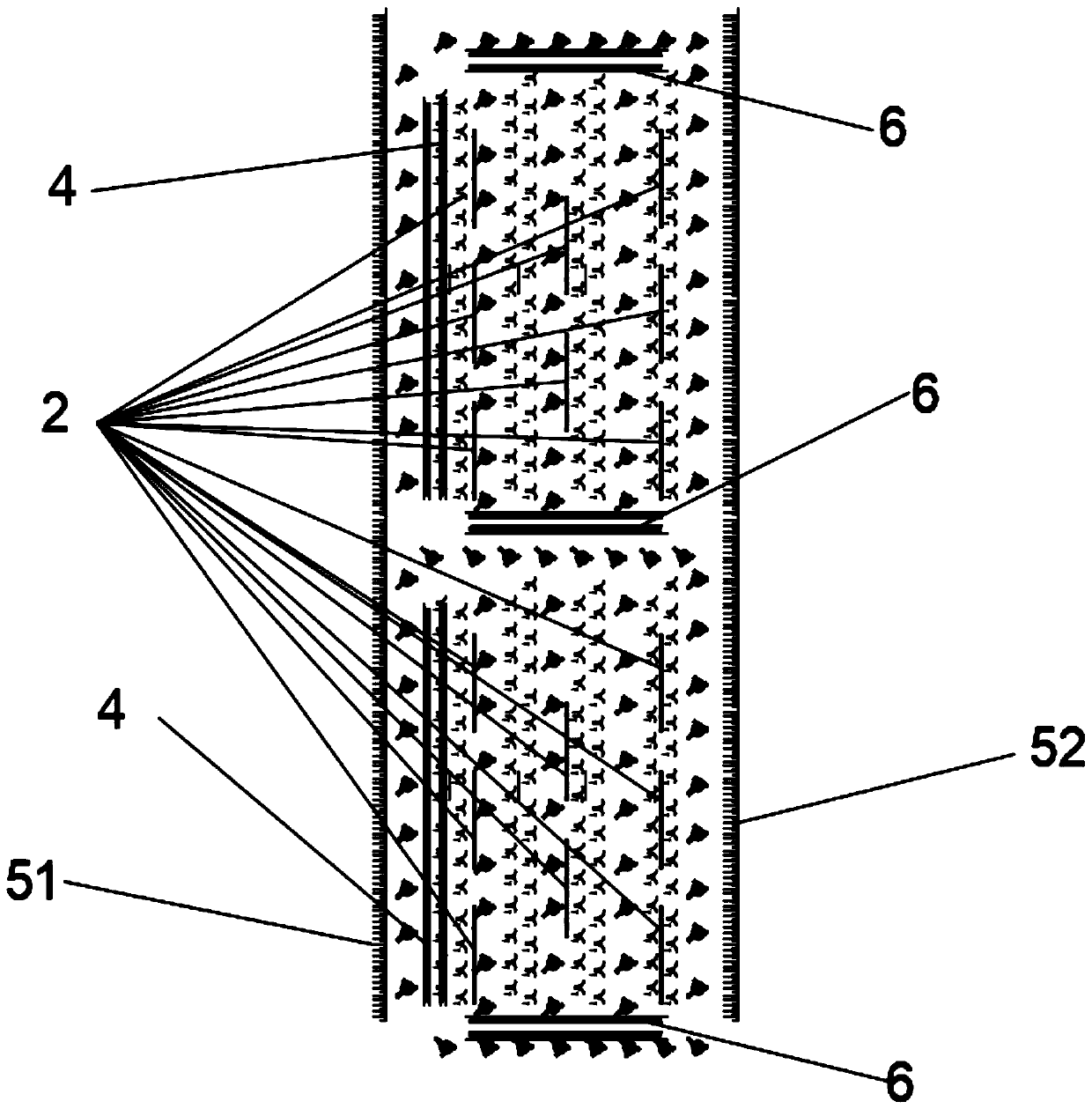 Refuse dump platform structure and refuse dump platform greening method