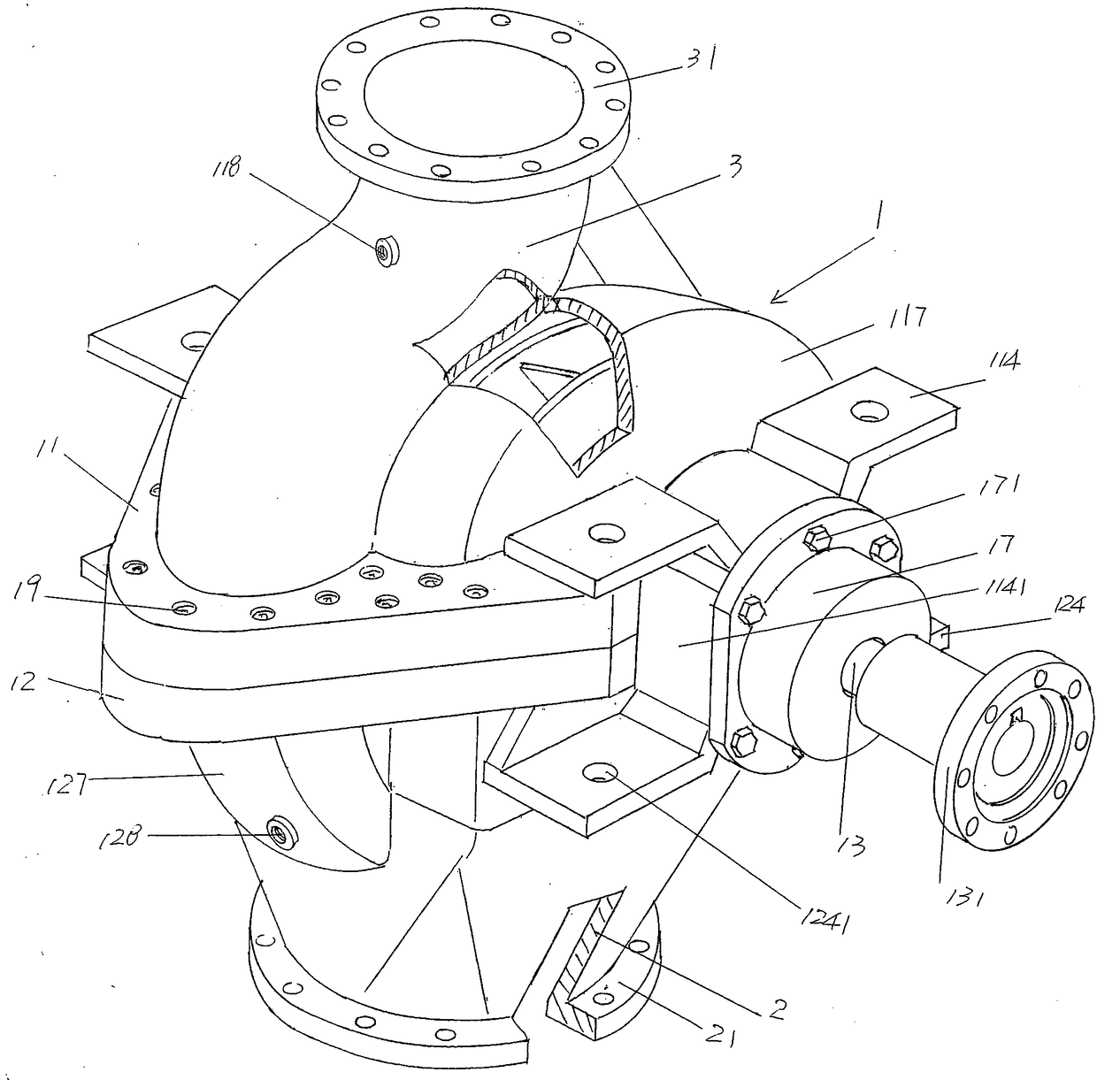 Fire pump structure for fire fighting vehicle