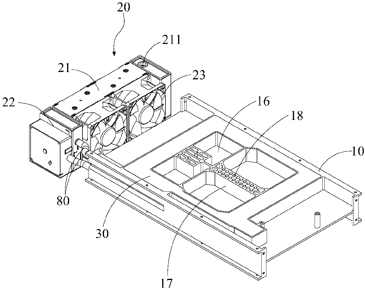 Heat dissipation device of new energy automobile charging pile power supply