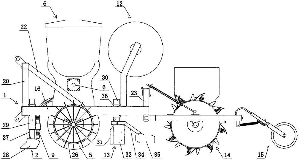 Shallow-buried drip irrigation furrow seeder