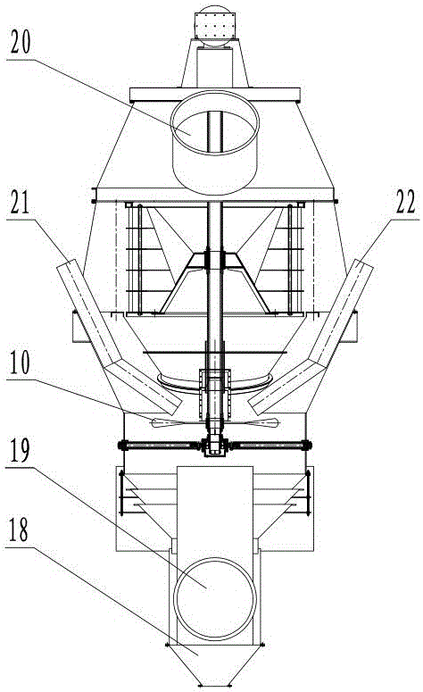 High-dispersibility vortex powder selecting machine