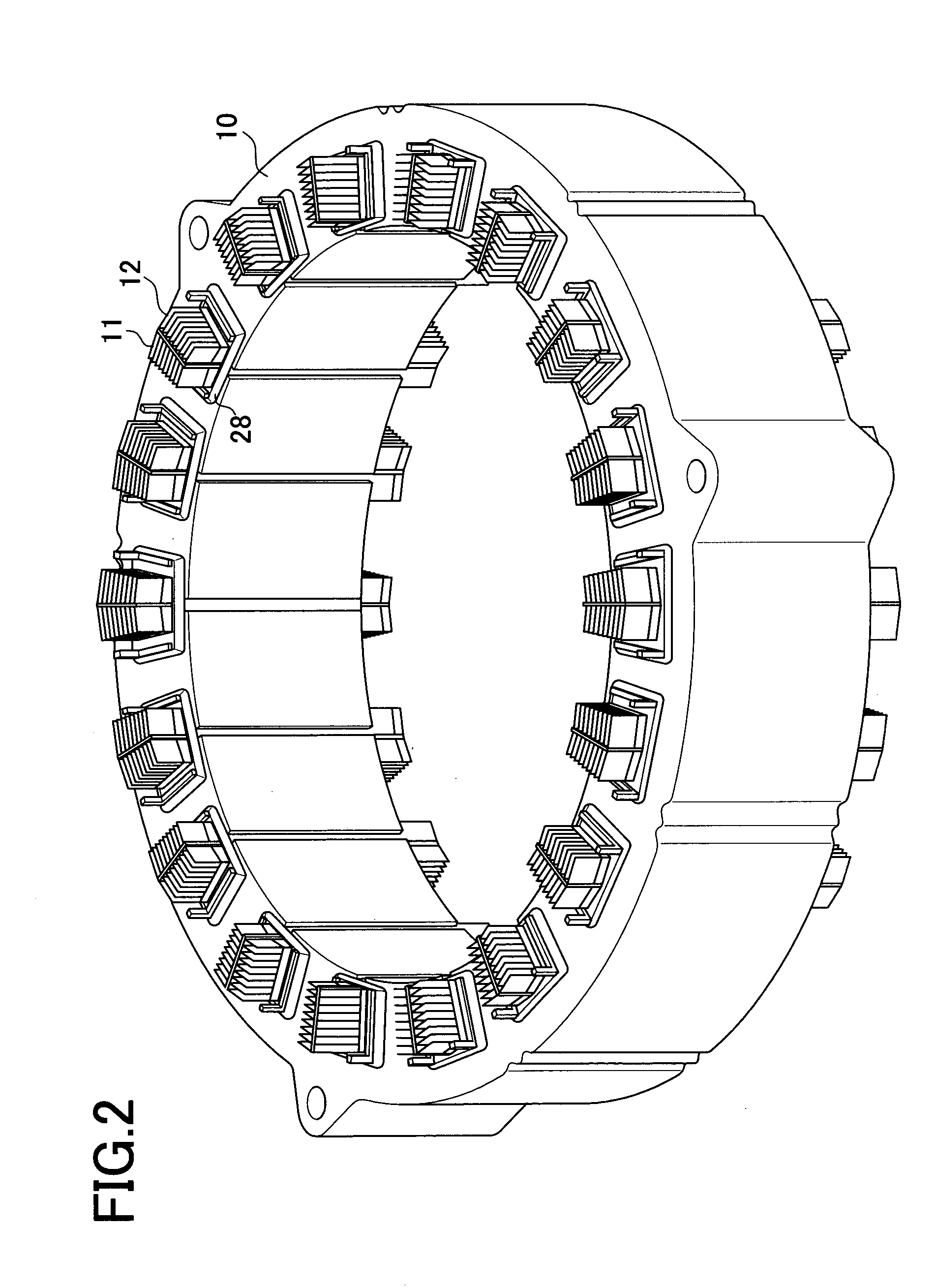 Motor stator and motor stator manufacturing method