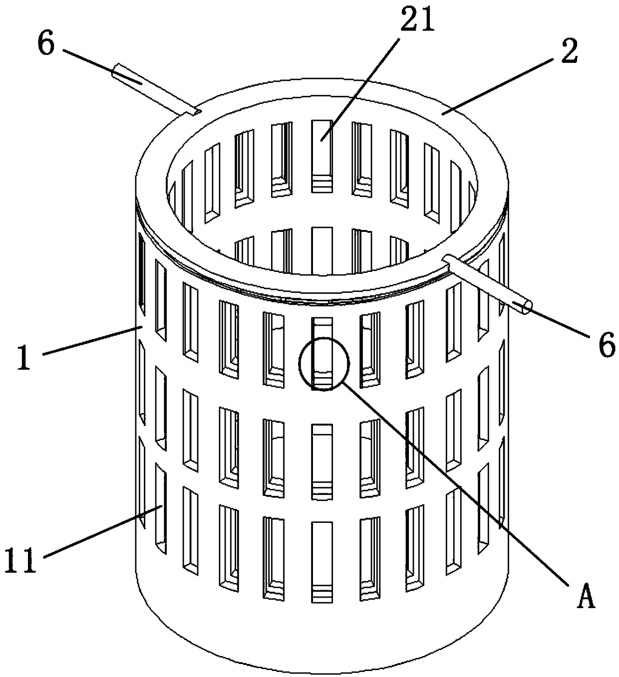 Convenient-to-take out double-layer root fixator