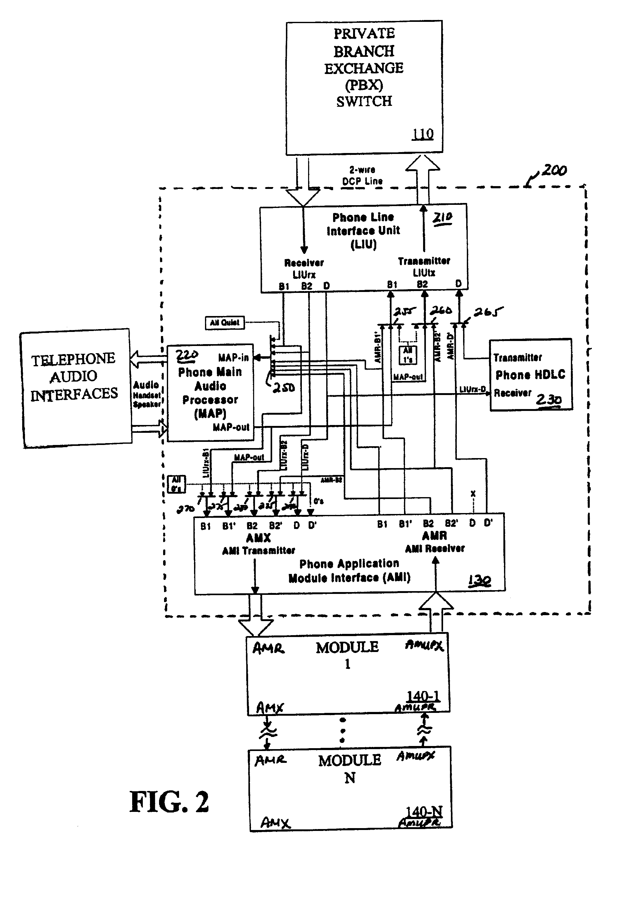 Application module interface for bidirectional signaling and bearer channels in a private branch exchange (PBX) environment