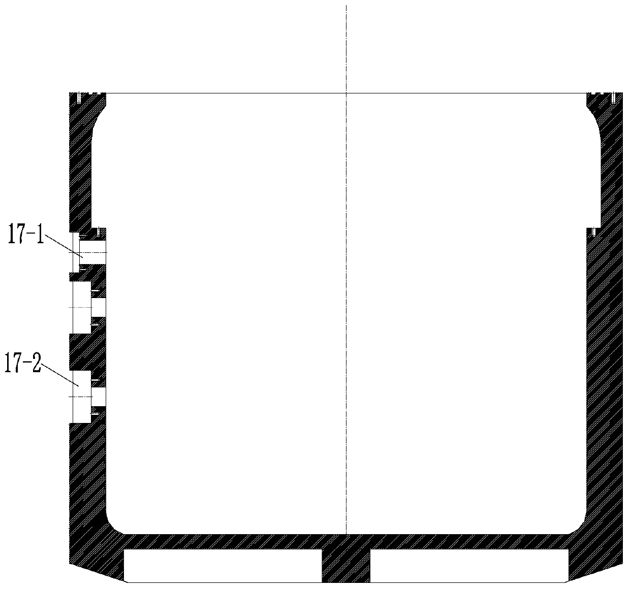 Material performance testing system under fixed multi-field coupling action in supergravity environment