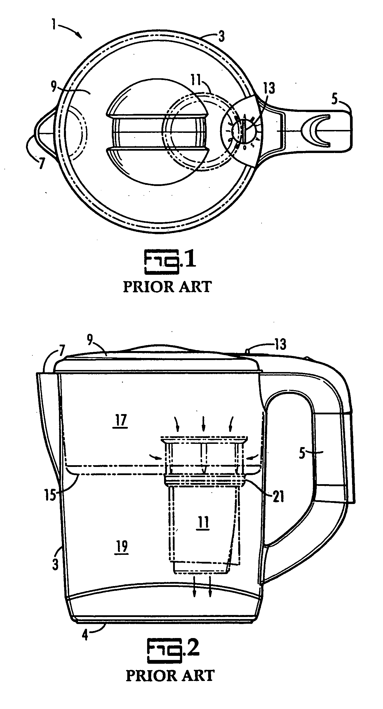 Multiple cartridge carafe filtration