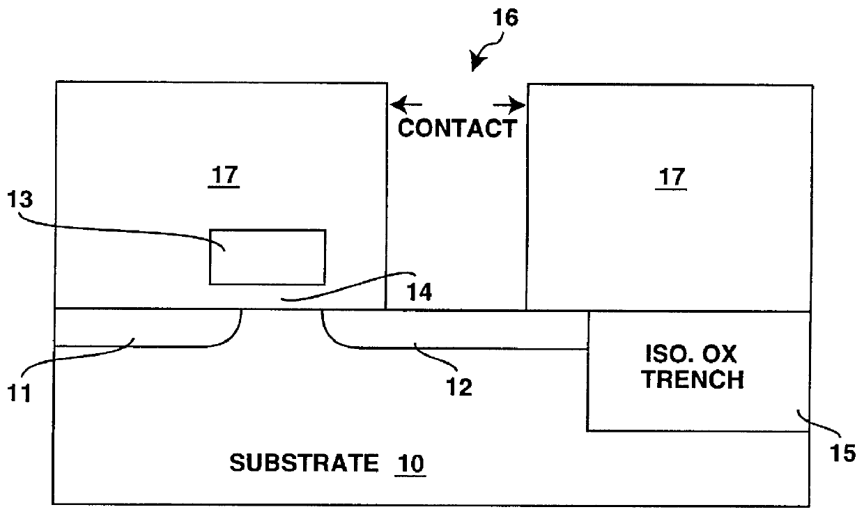 Self-aligned contact process using low density/low k dielectric