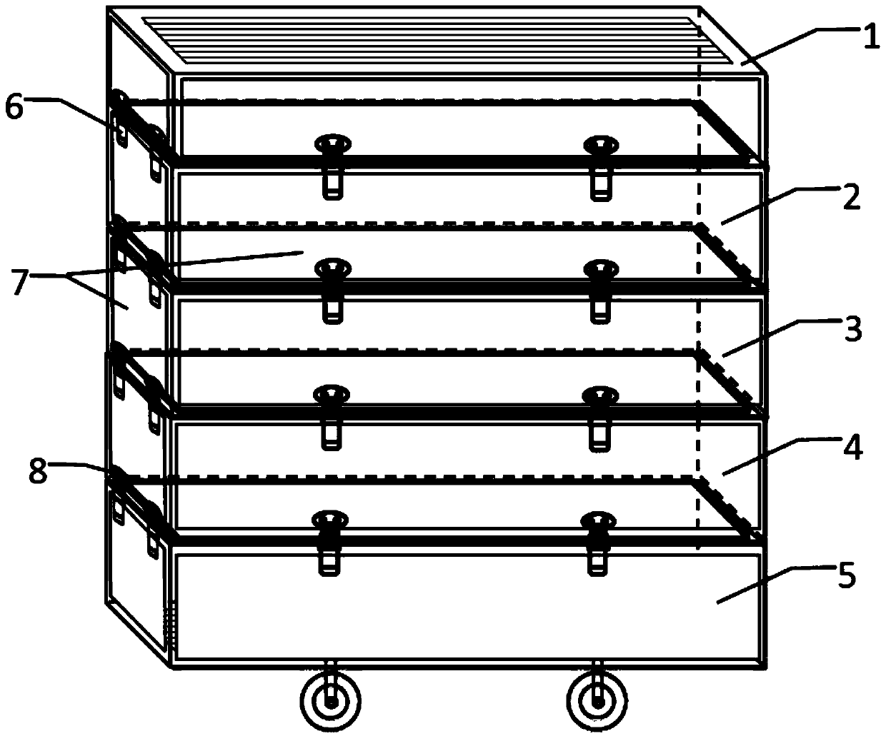 Modular mobile type purification device for airborne radioactive matter