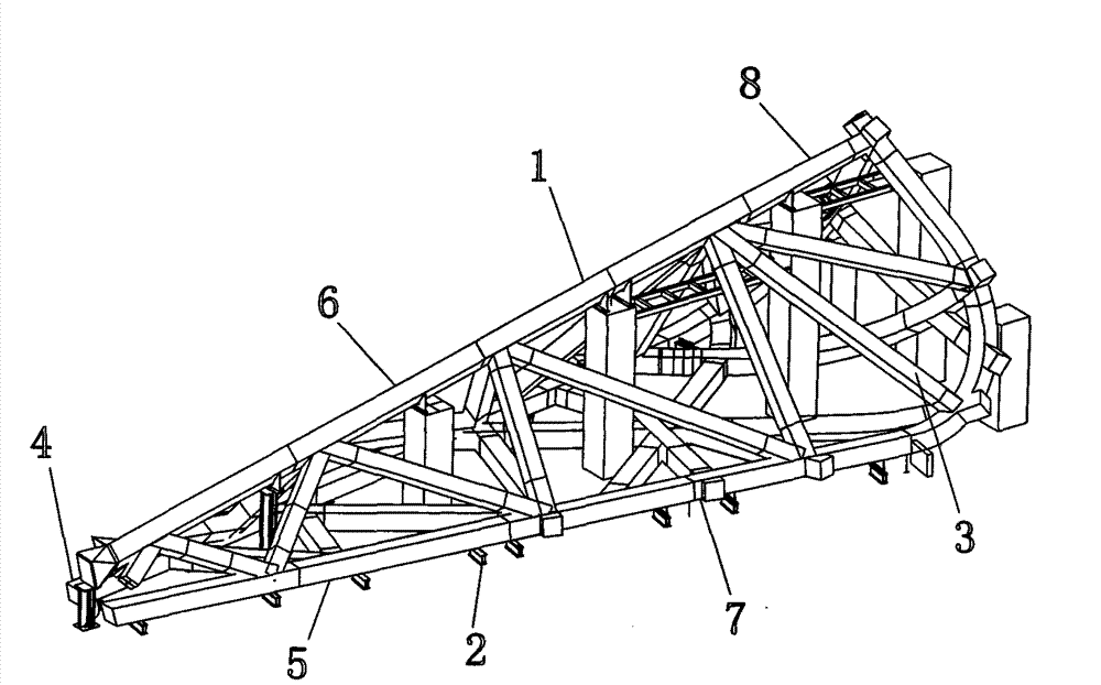 Method for establishing temporary supporting frame system assembled by steel structures