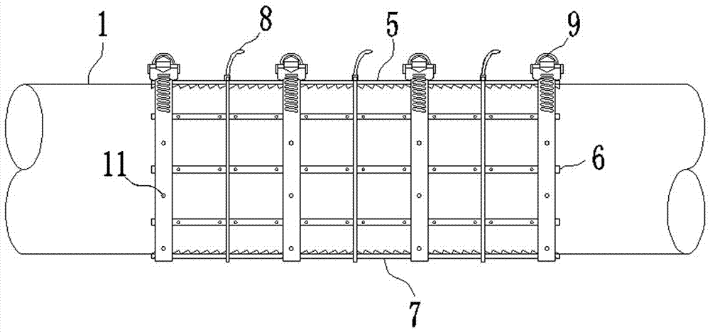 A construction method for reinforcing wooden purlins with hoop racks