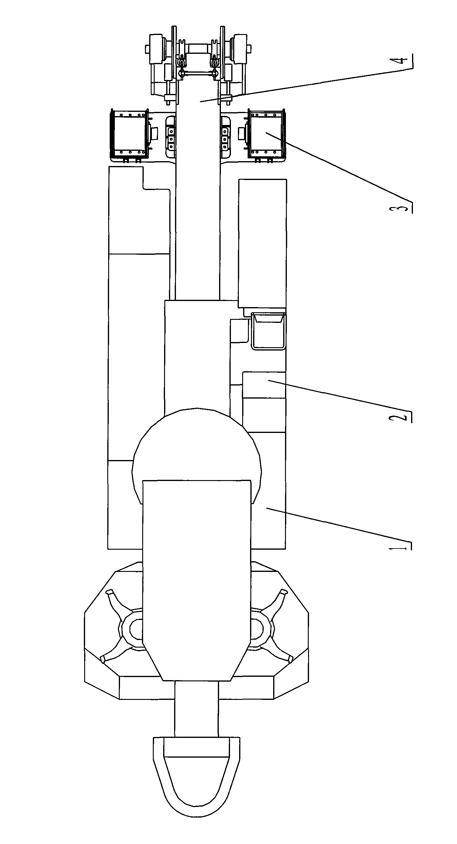 Excavator provided with auxiliary traction device of hydraulic winch