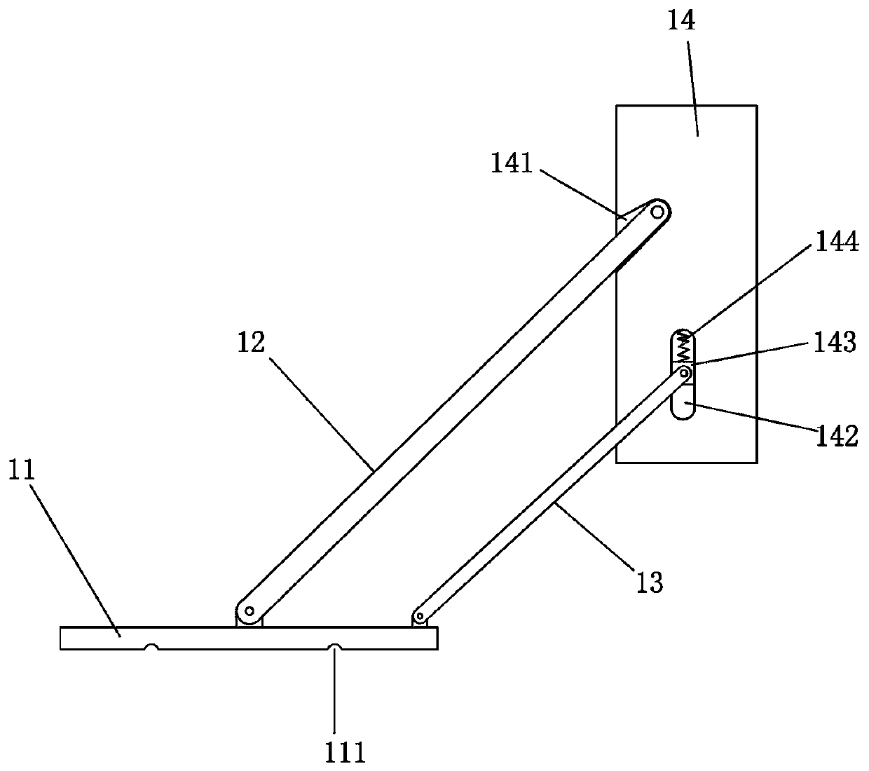 Cloth pressing device for tacking machine