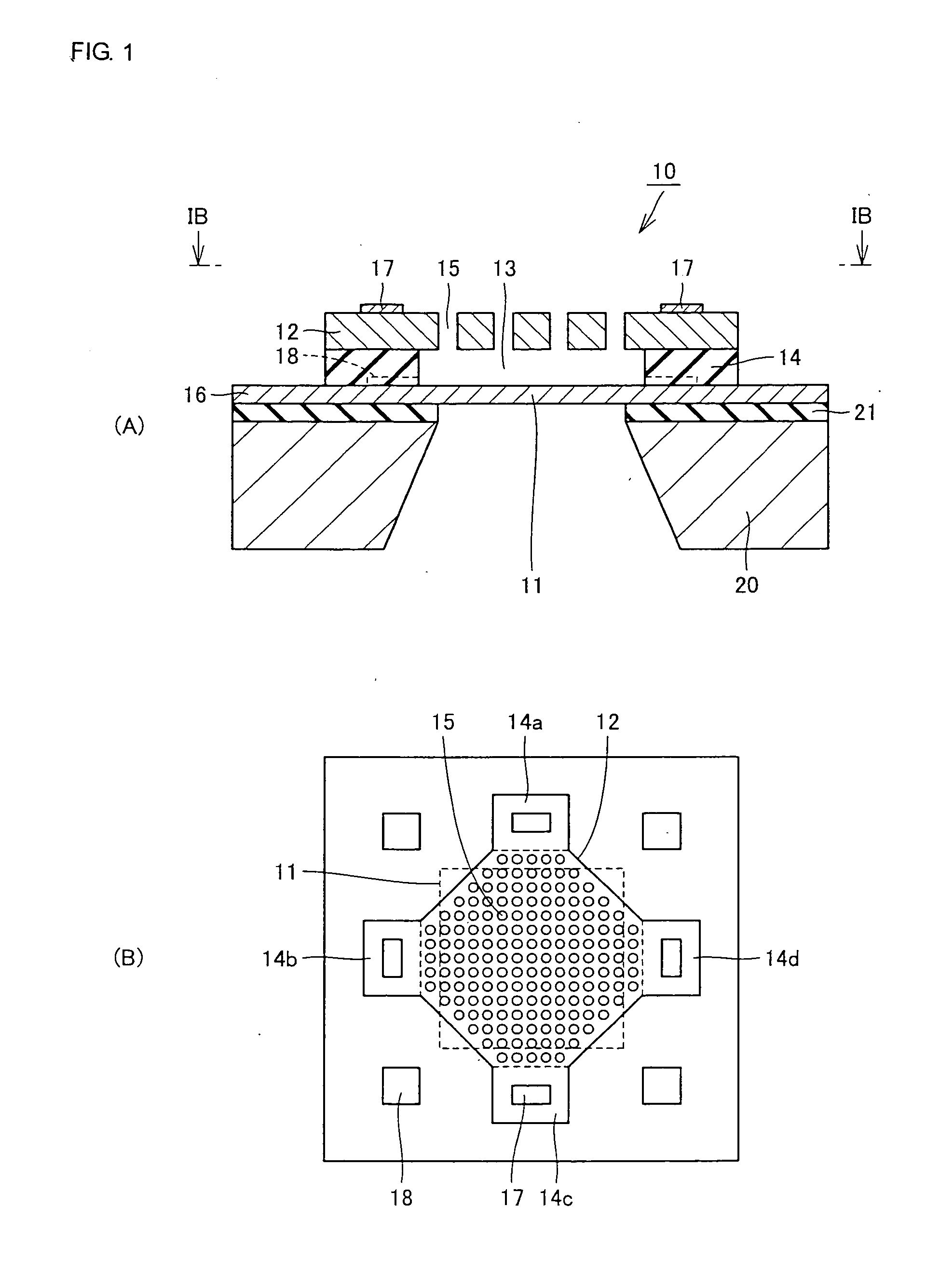 Capacity detection type sensor element