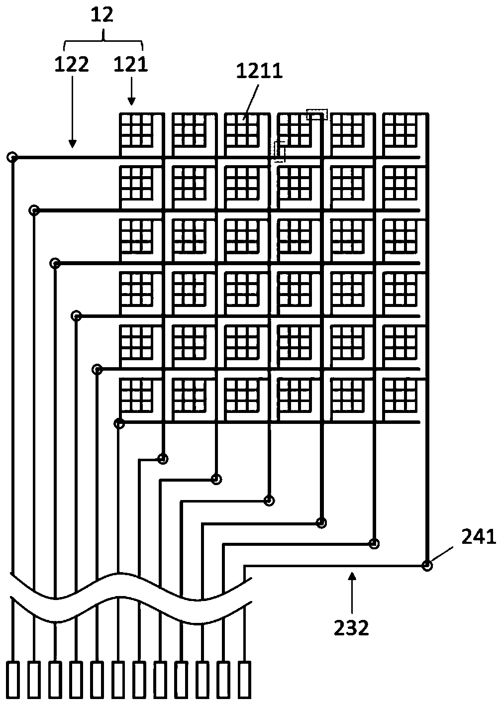 Touch display panel with fingerprint recognition function and touch display device