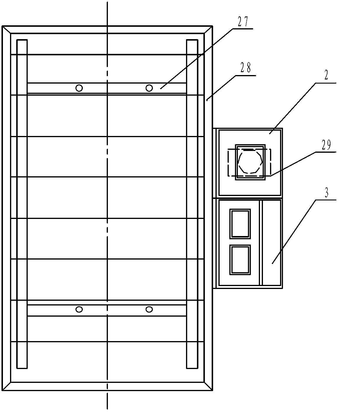 Suspension type automatic lifting type spraying and baking integrated house