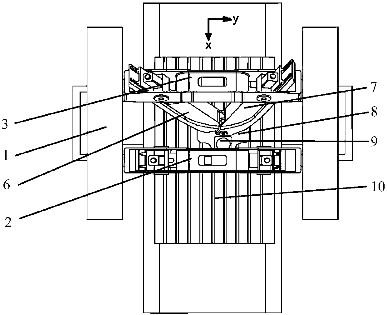 Five-axis hybrid machine tool for machining aviation structural parts