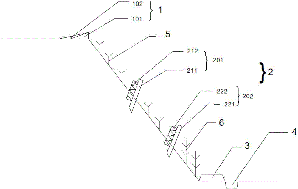 Water erosion prevention system and method for ecology of slope of abandoned rear-earth mine land