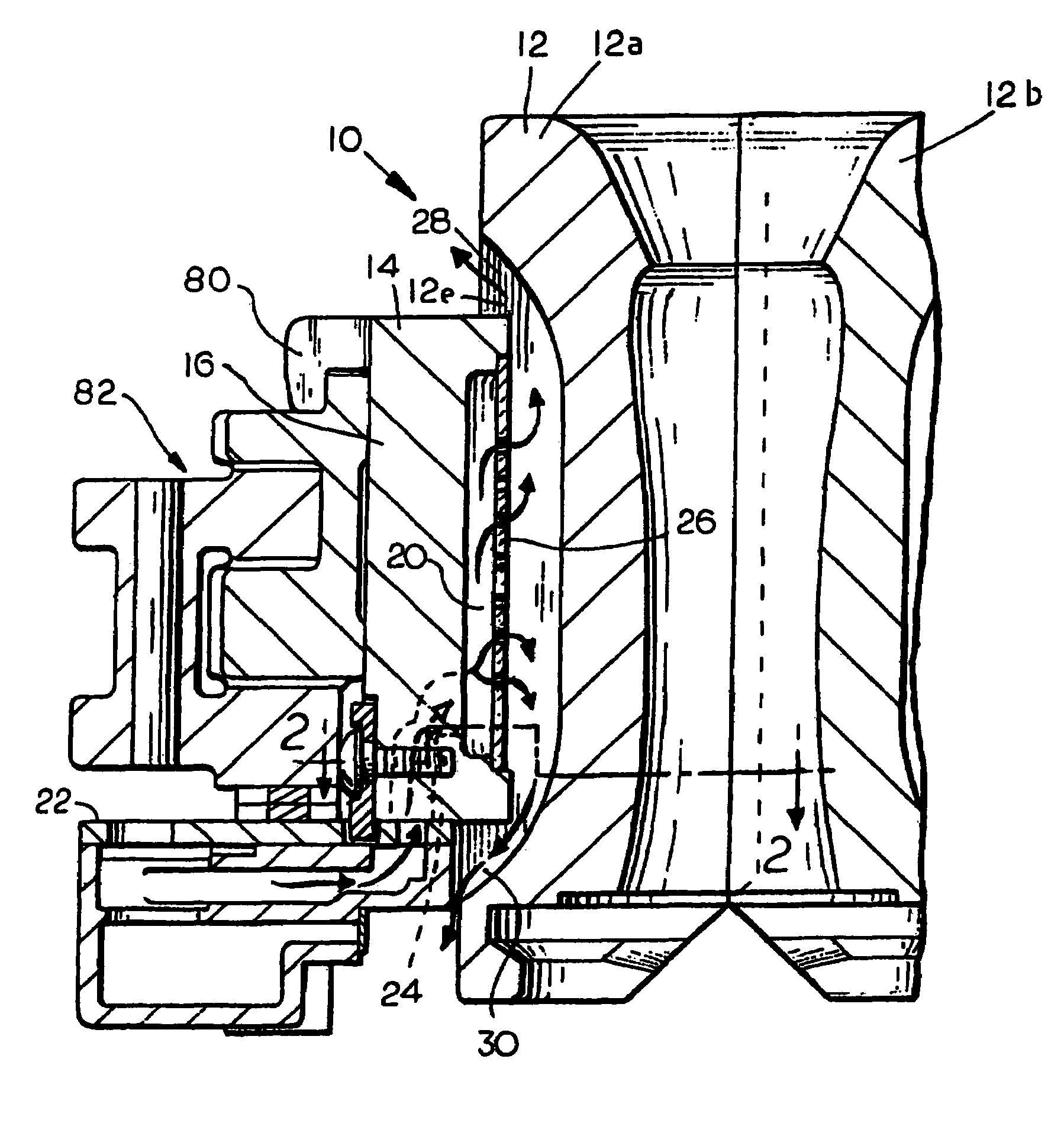 Mold assembly for glass articles