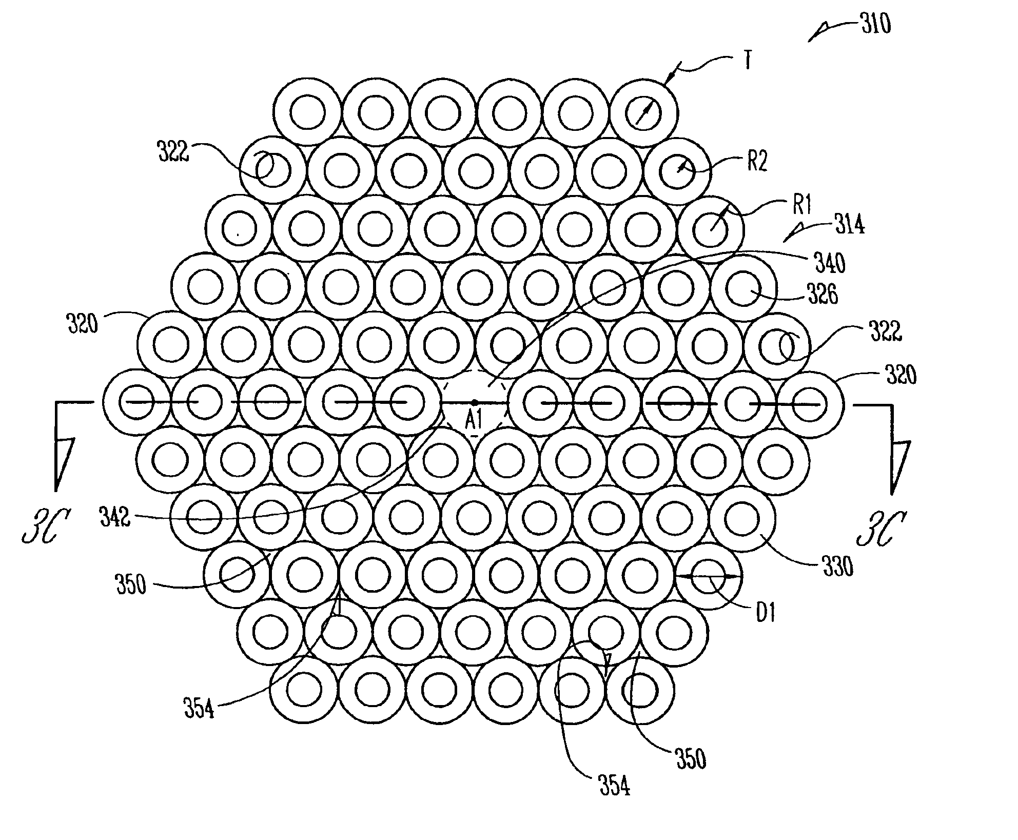 Hollow core photonic bandgap optical fiber