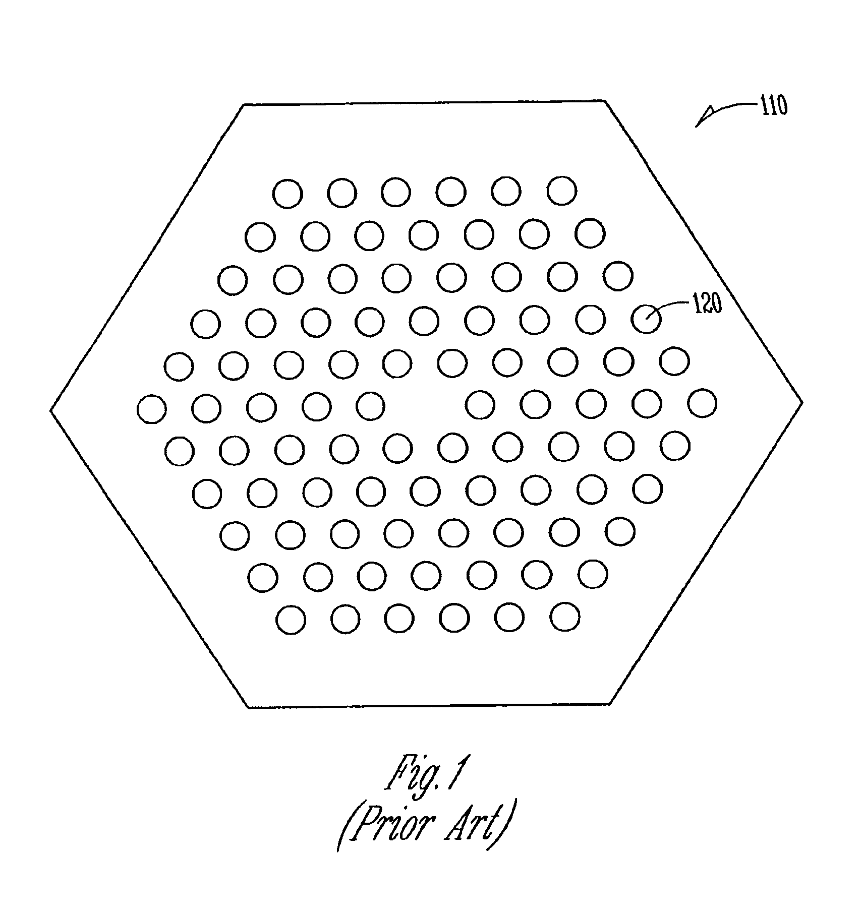 Hollow core photonic bandgap optical fiber