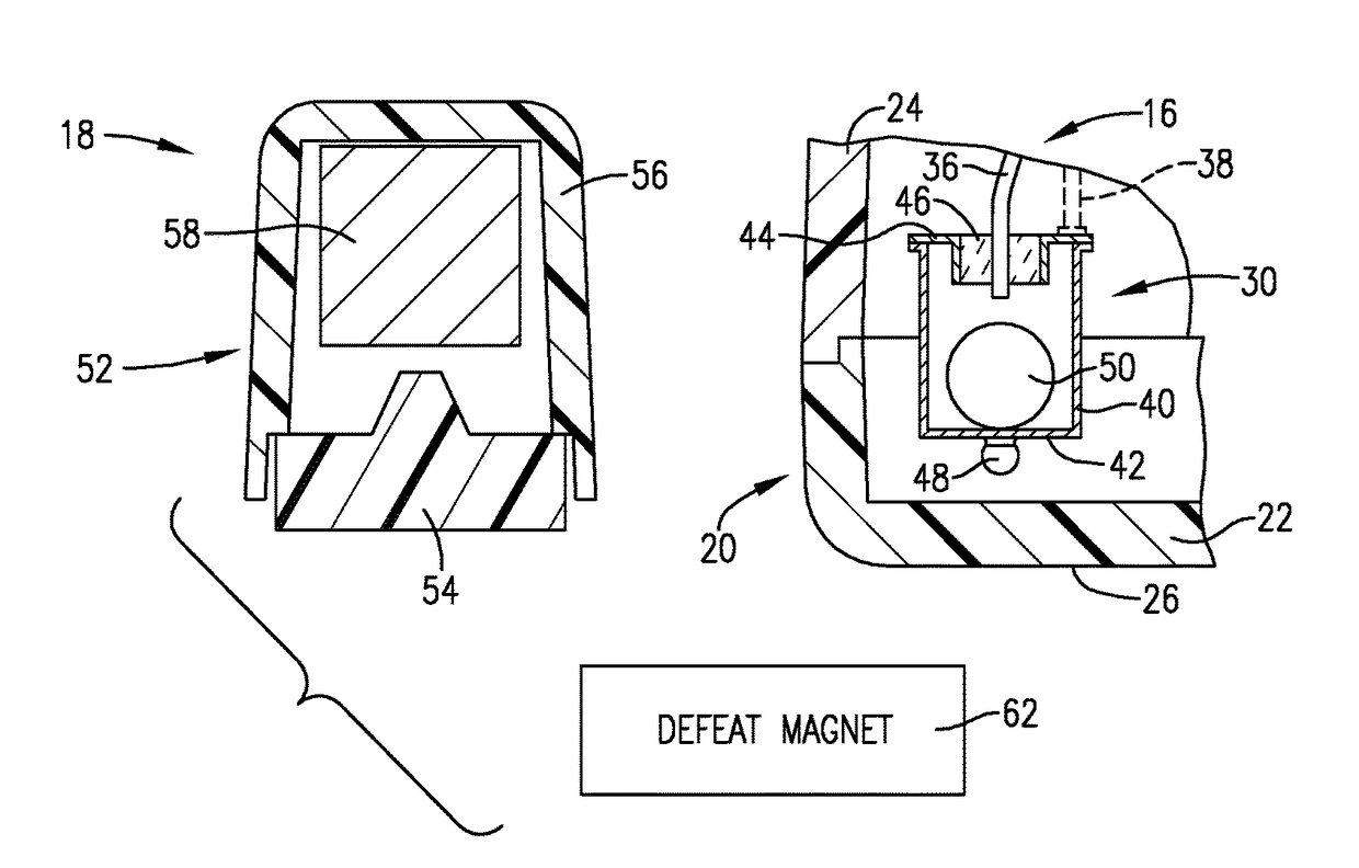 Wireless alarm switch assembly