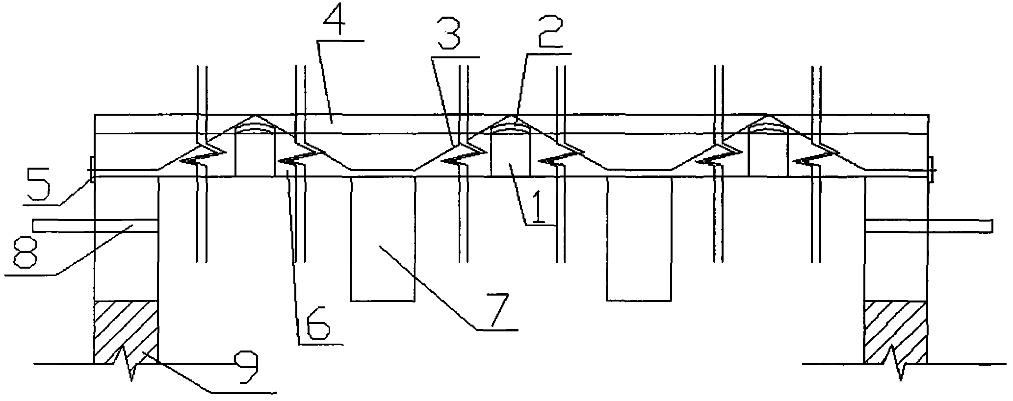 Large-span floor slab reinforcing method