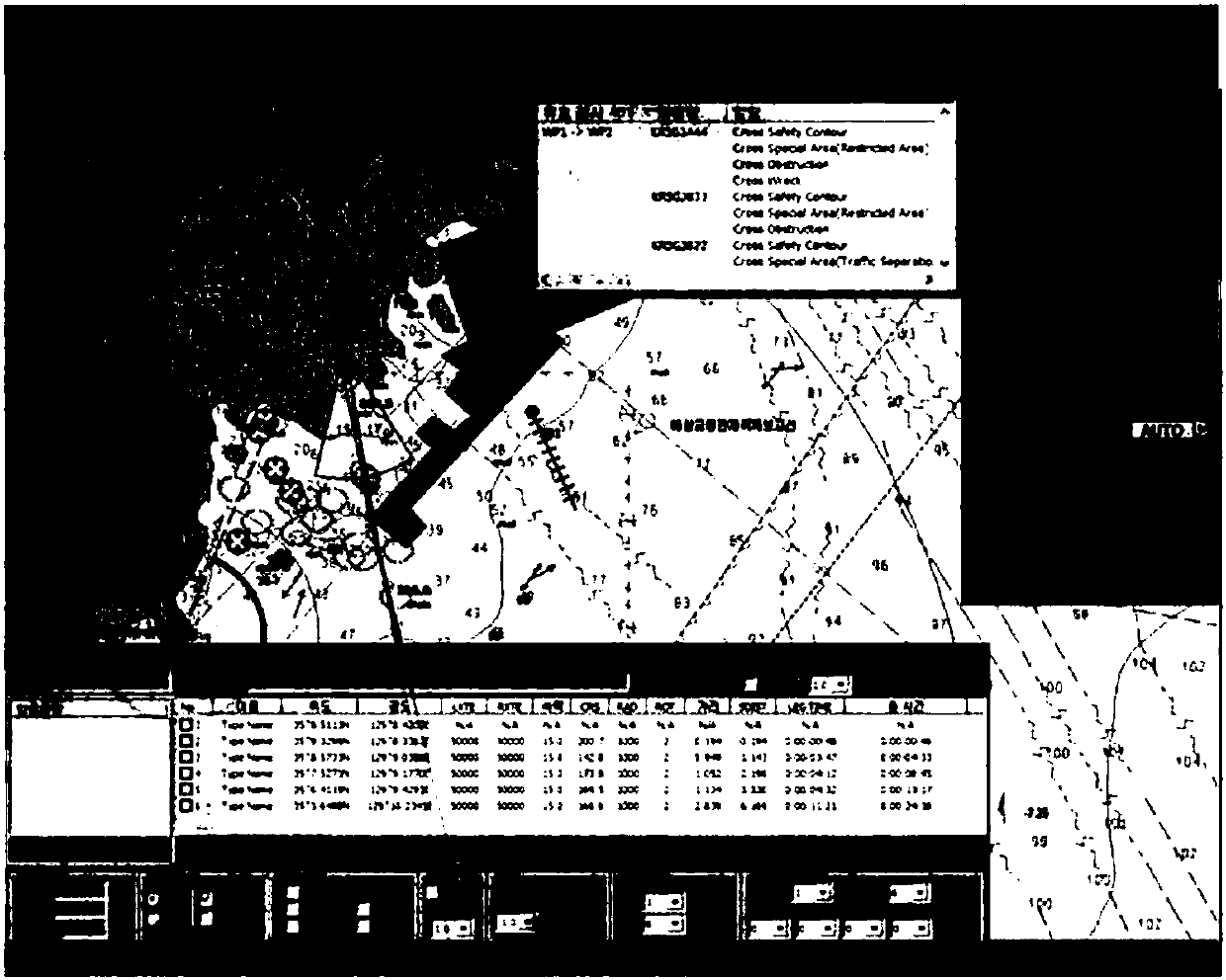 Ship-collision avoidance guiding system using time series graphic display