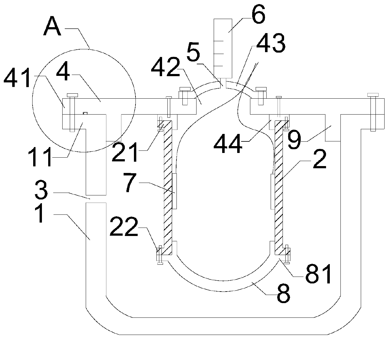 Device and method for measuring external pressure resistance structure response of composite material shell