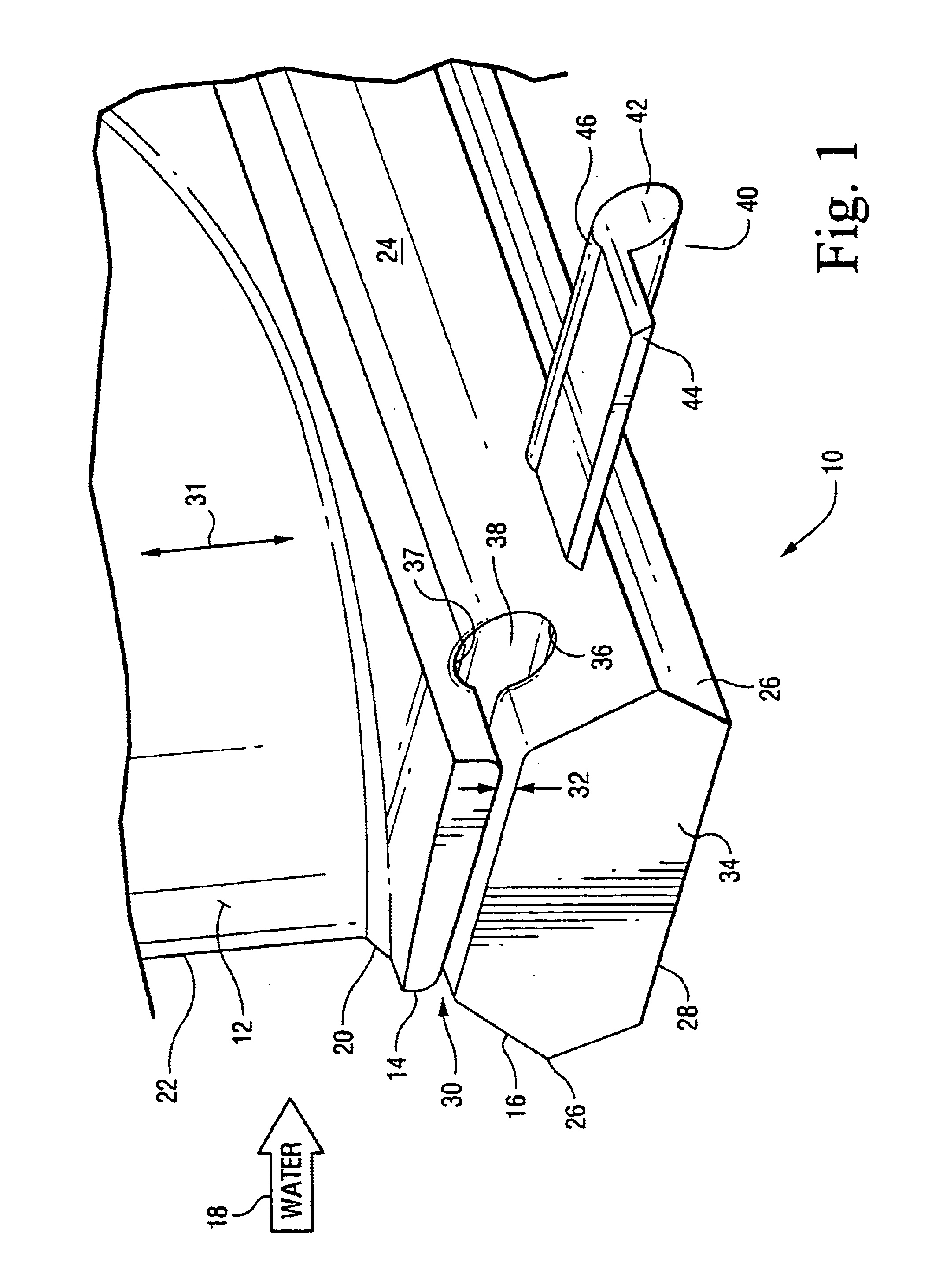 Compressor blade with dovetail slotted to reduce stress on the airfoil leading edge