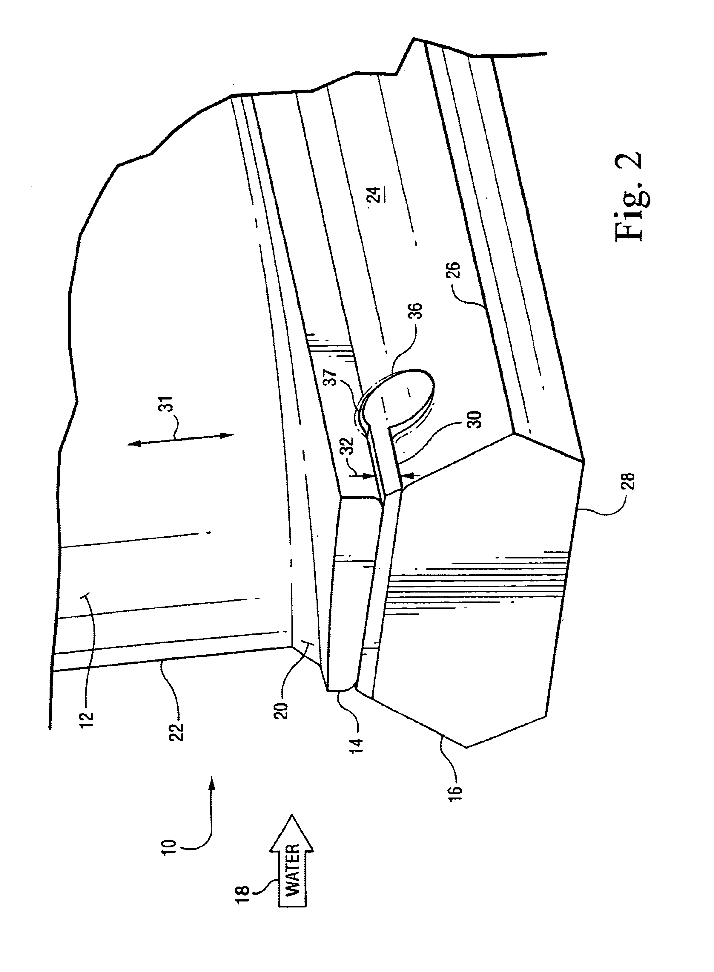 Compressor blade with dovetail slotted to reduce stress on the airfoil leading edge