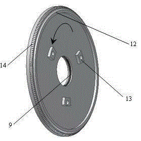 A disc air suction seed metering device