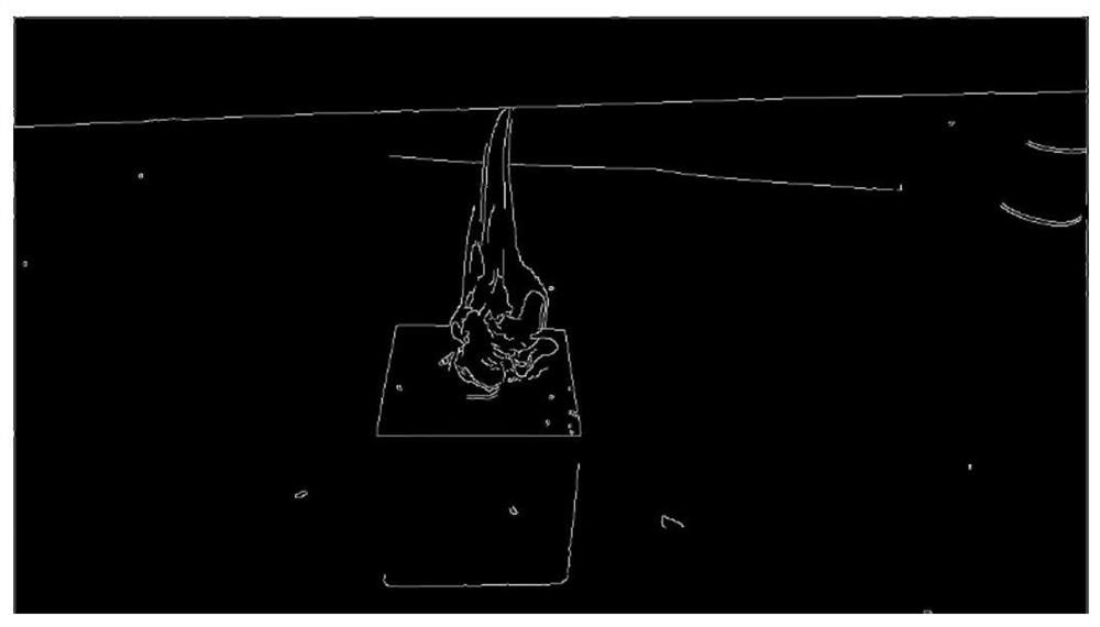 Fire image edge extraction processing method, terminal and system