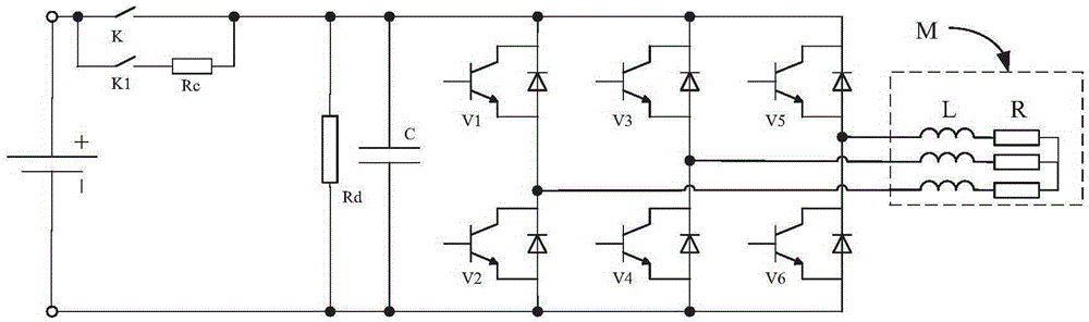 Discharging method of supporting capacitor of electric automobile driving system