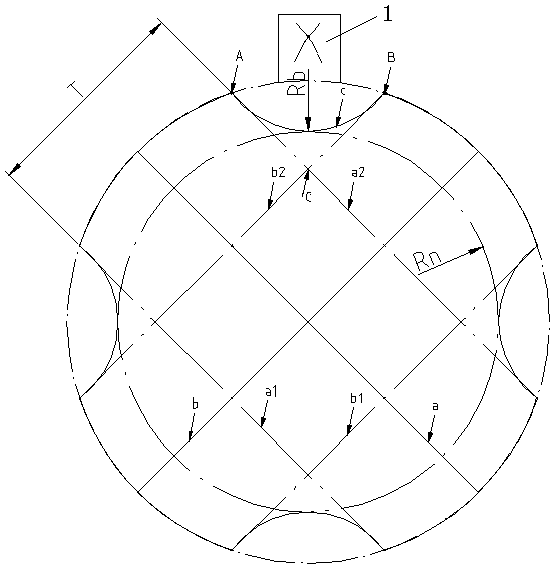 Plum blossom head tic-tac-toe line marking method