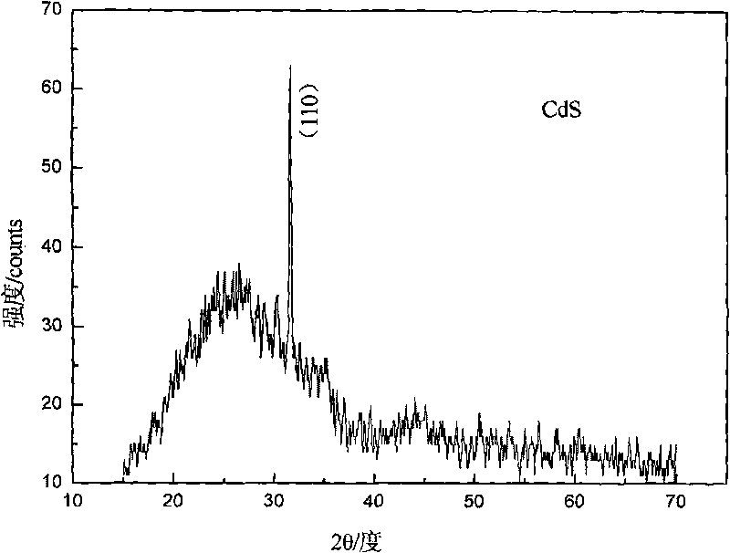 Method for preparing CdS film in microwave hydrothermal mode