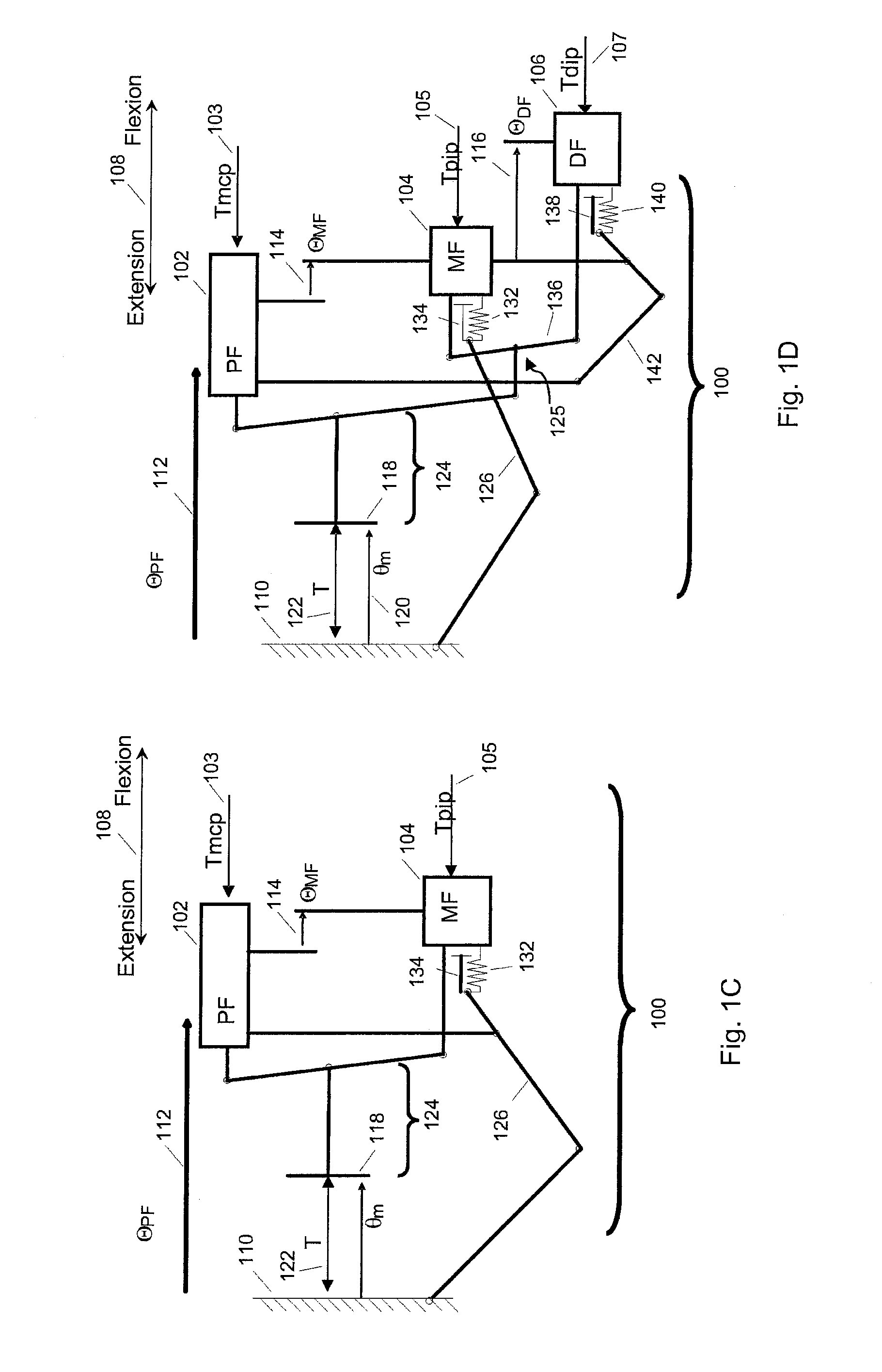 One motor finger mechanism