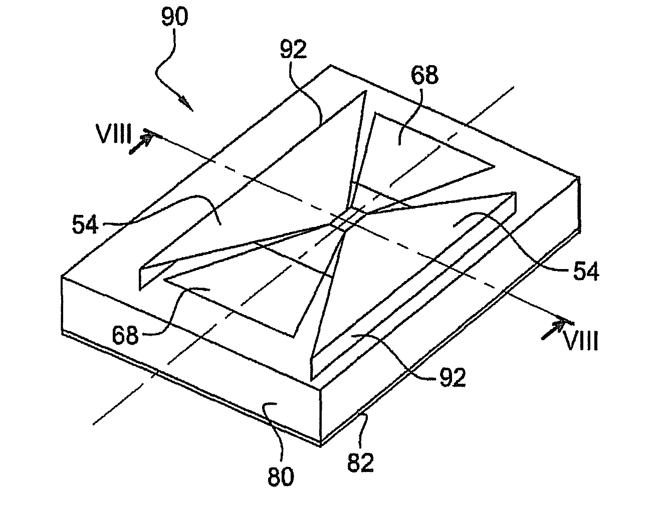 Bolometric detector for detecting electromagnetic radiation in the region extending from infrared to terahertz frequencies and an array detection device comprising such detectors