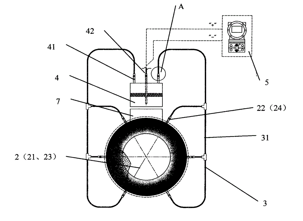 Pipeline gas pressure measuring device