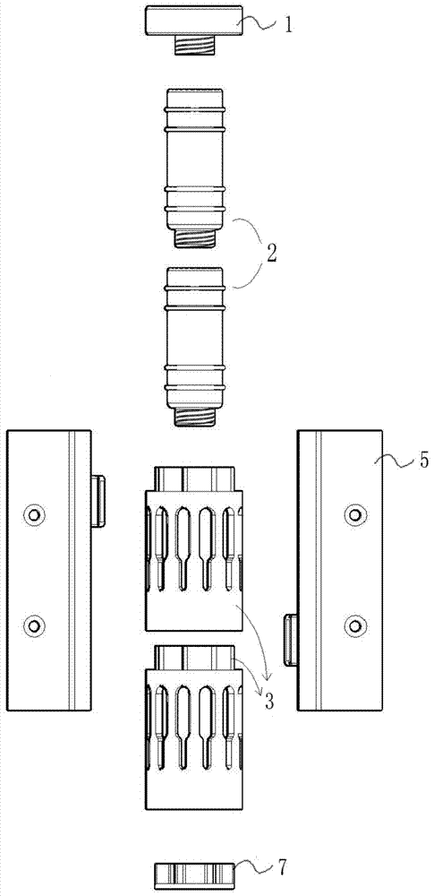 A modular combination box and its connecting components