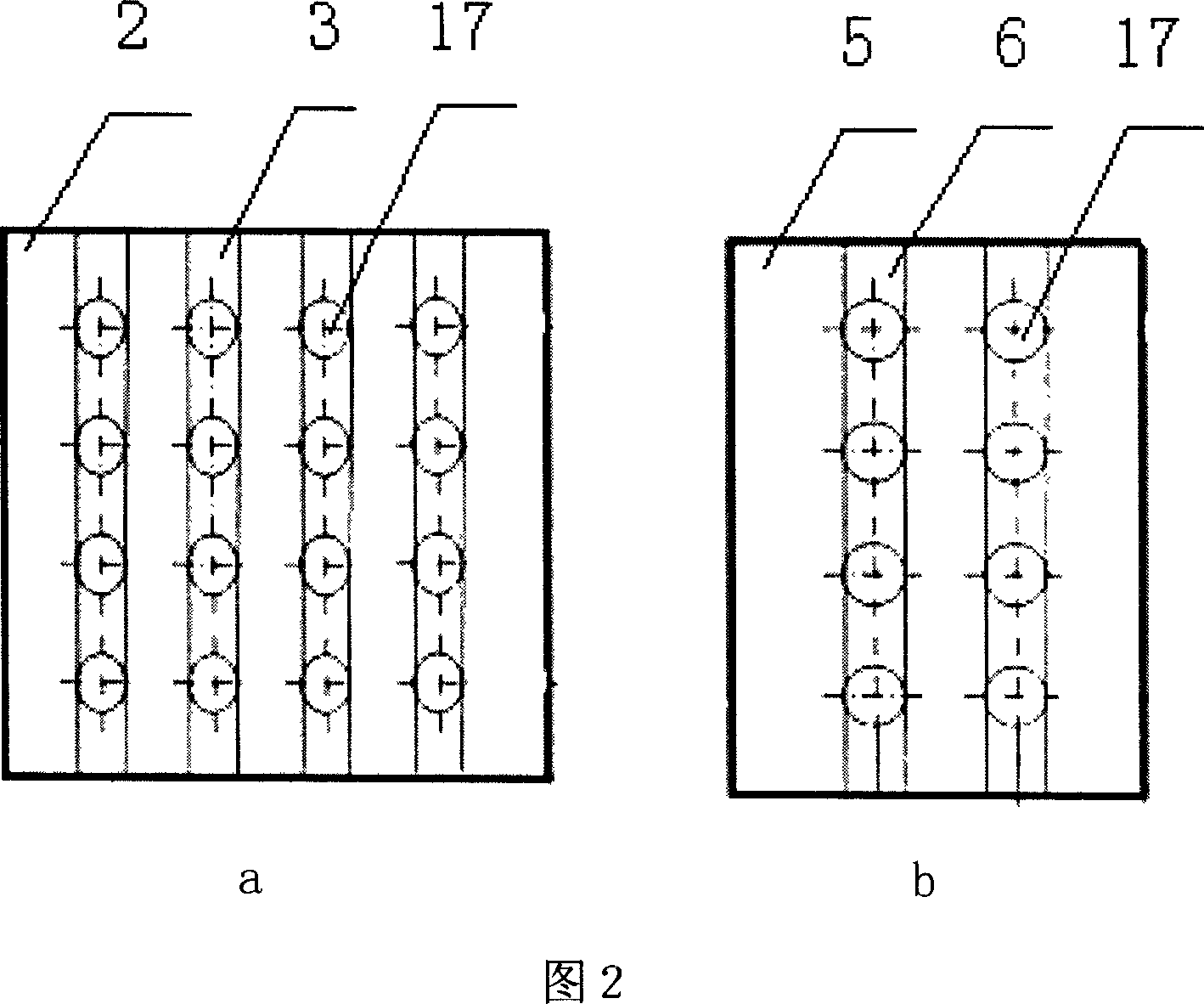 Gas-liquid contacting response operator of fluid curtain bed