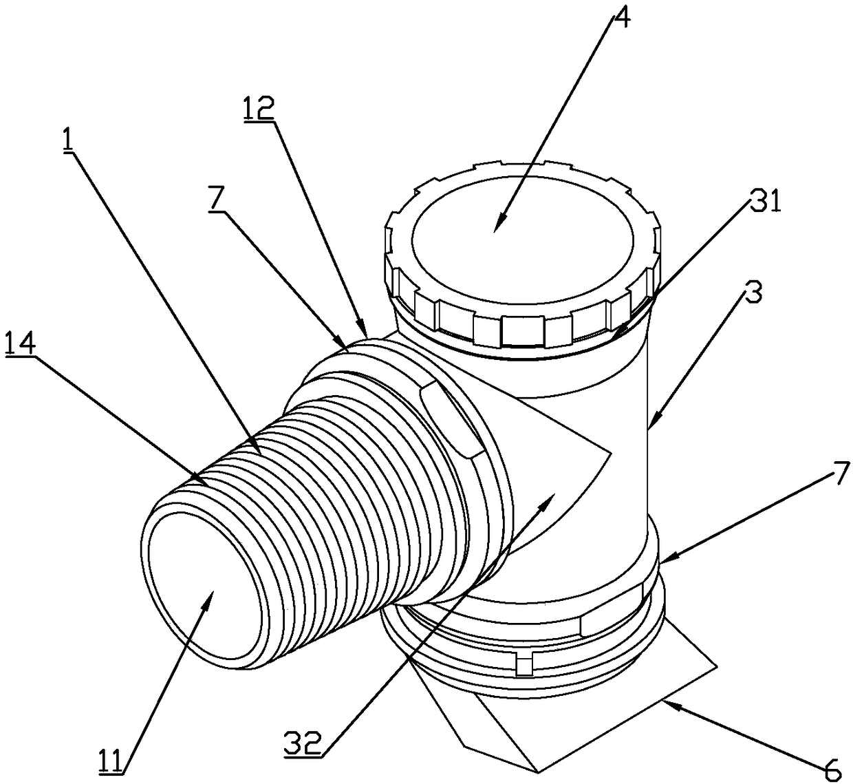 Method free of dead corners for connecting multifunctional kitchen and bathroom drainage pipes