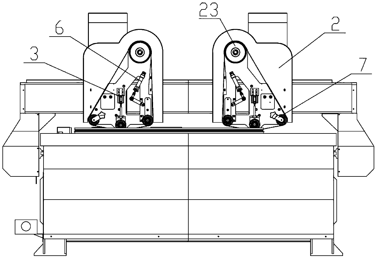 Aluminium profile door and window frame grinding device