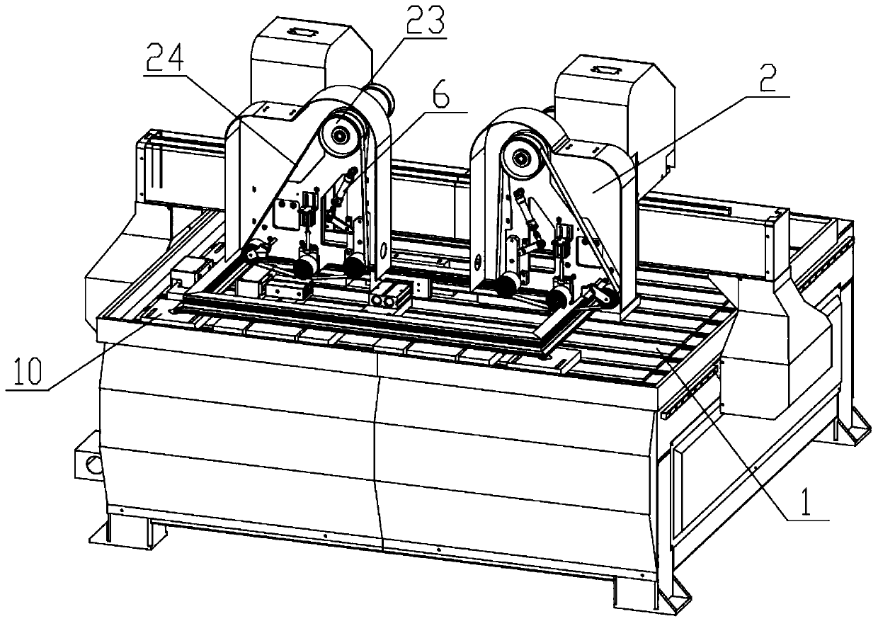 Aluminium profile door and window frame grinding device