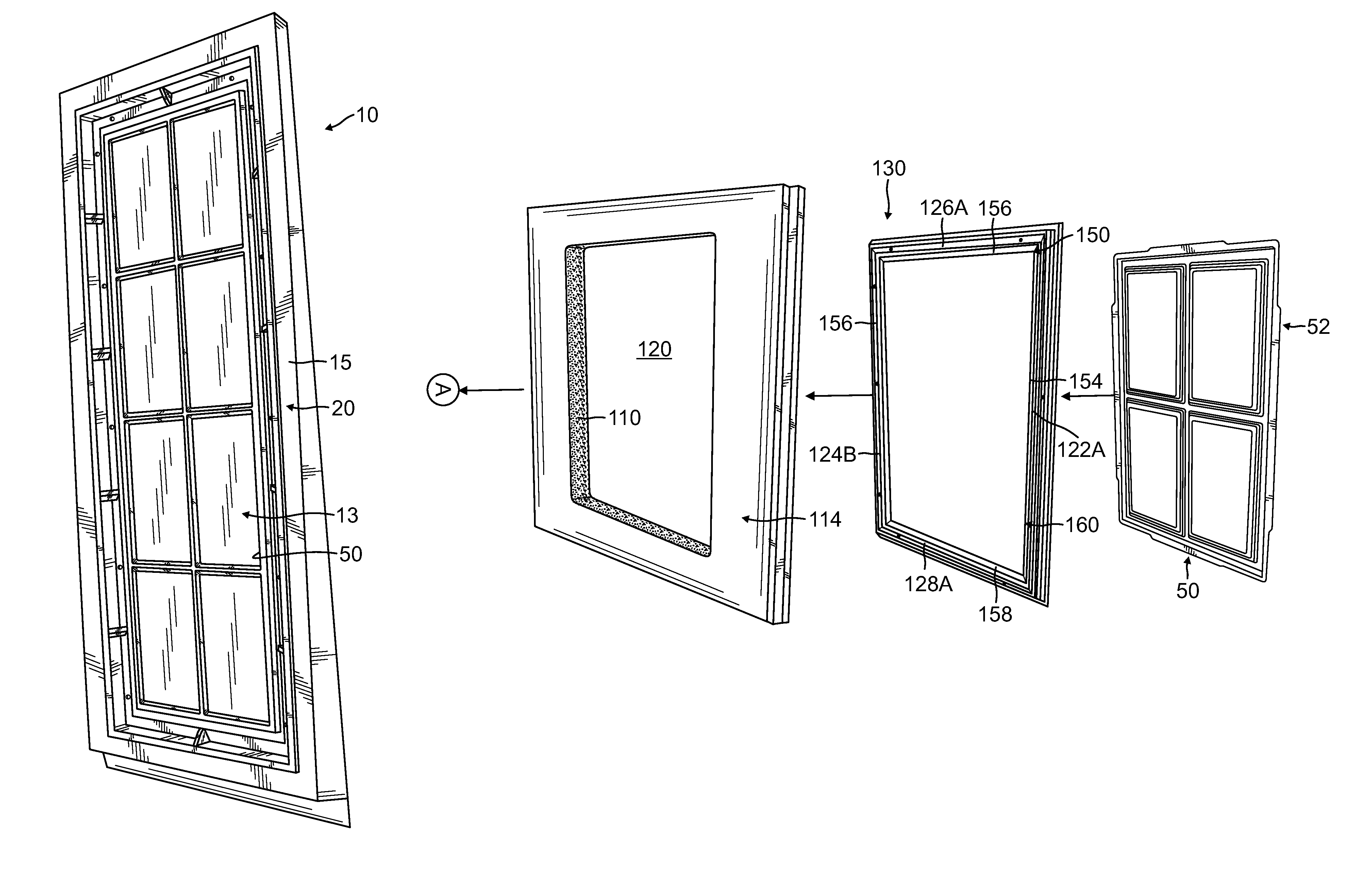 Cost effective method for manufacturing retainers and inserts incorporated into a garage door panel