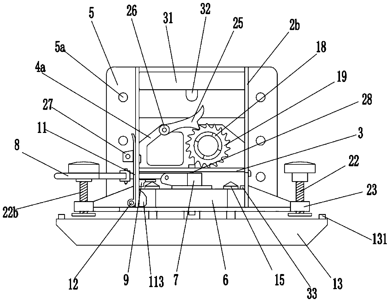 Quick lifting spare wheel frame with high anti-theft performance