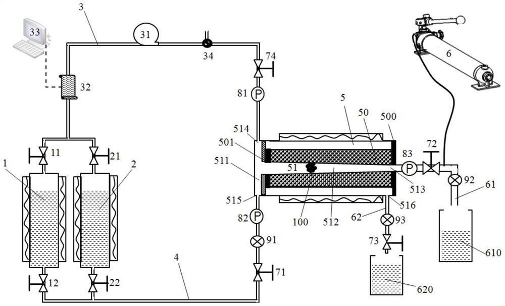 Crack plugging simulation experiment device and experiment method thereof