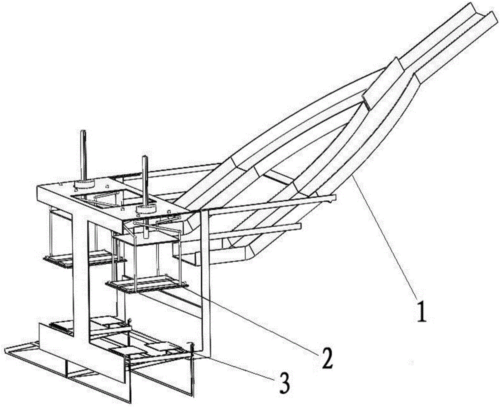 Unpowered full-automatic loading machine for bagged cement