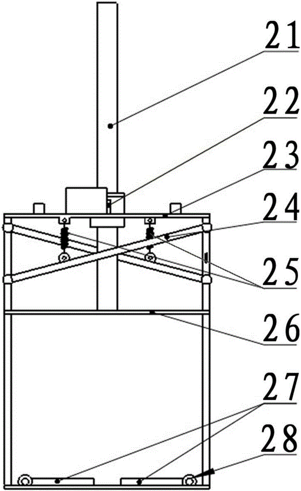 Unpowered full-automatic loading machine for bagged cement