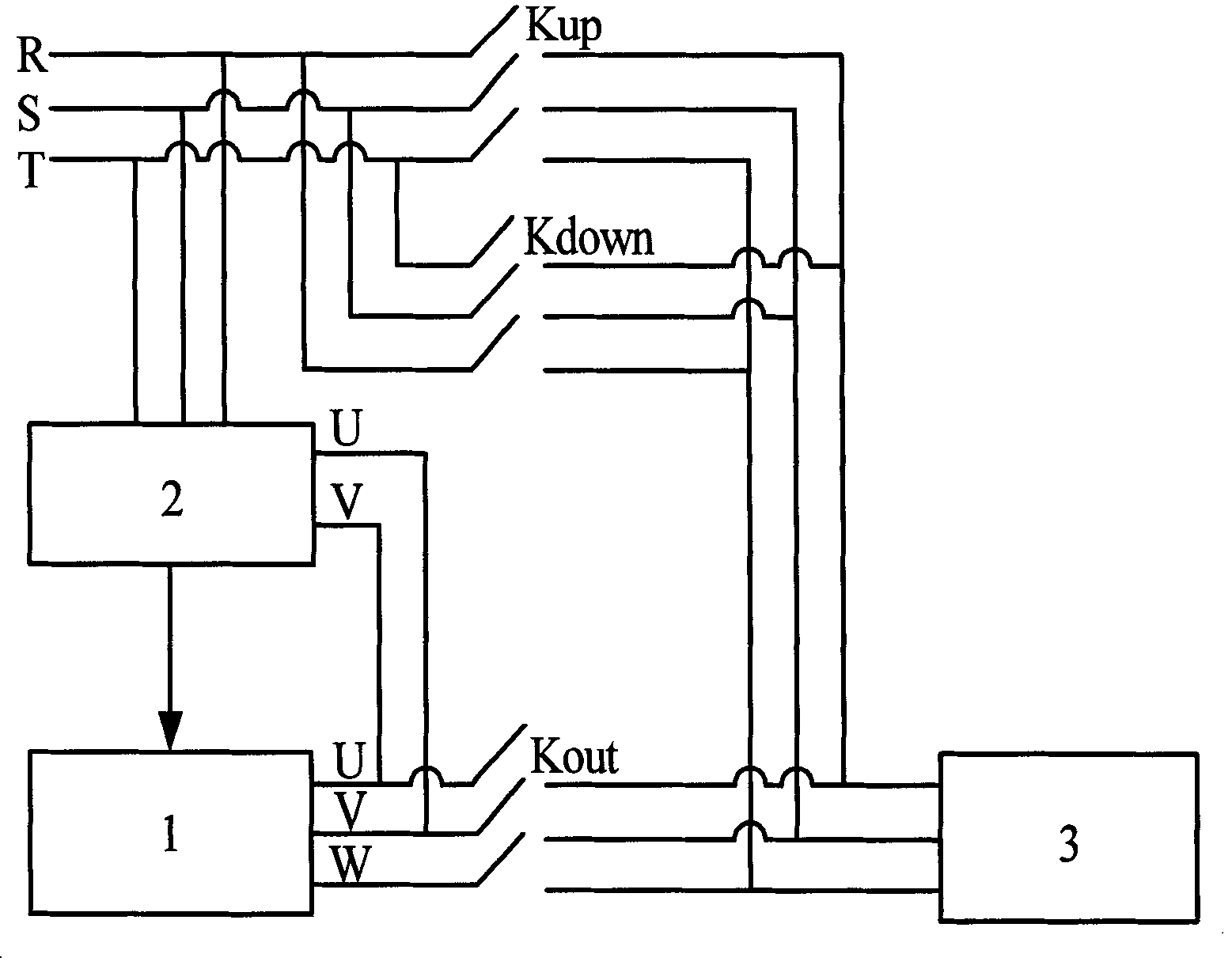 Escalator integrative frequency conversion controller based on bypass frequency conversion technology