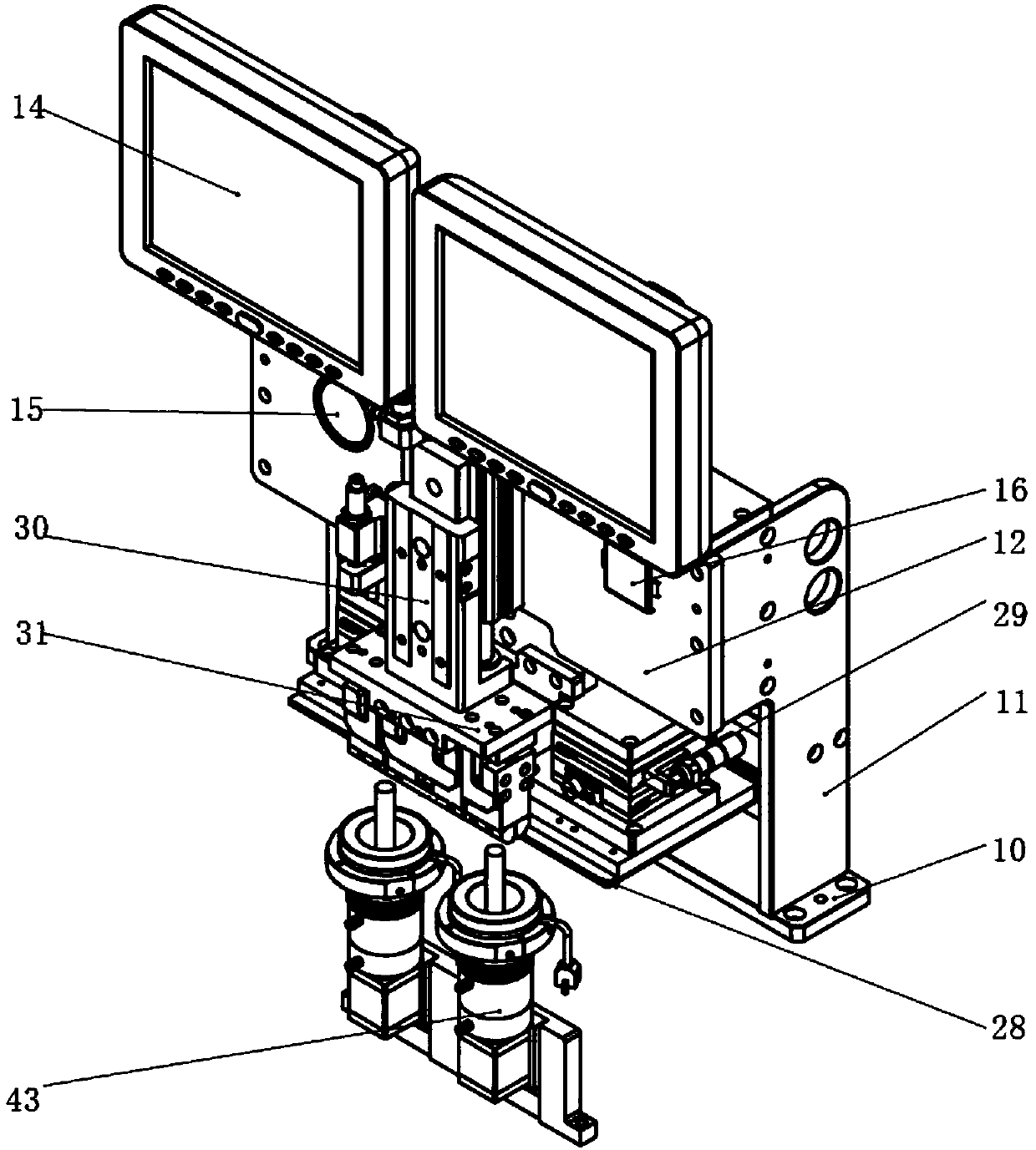 High-precision contact type auxiliary test jig and work method thereof